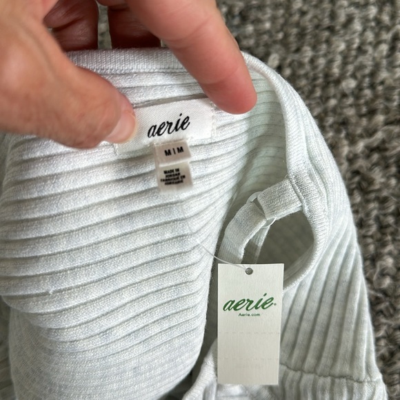 Aerie marled grey sweatshirt crop - Picture 4 of 7